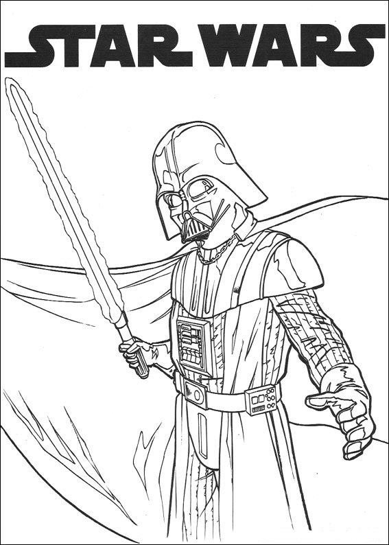 Plansa de colorat cu Star Wars 4 44